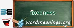 WordMeaning blackboard for fixedness